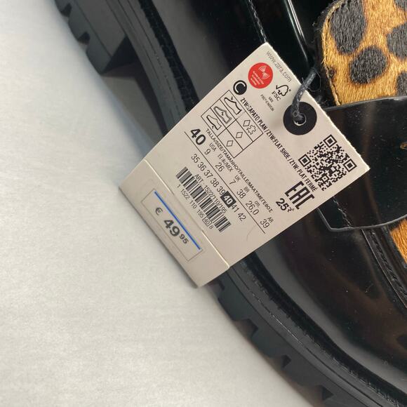 NWT ZARA LEOPARD ANIMAL PRINT LOAFERS SIZE 9 - Picture 3 of 5